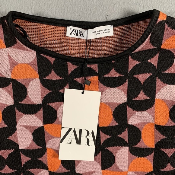 NWT Zara Geometric Jacquard Sweater Size S - Picture 2 of 8